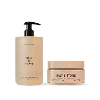 Salt & Stone Sáfrány & Cédrus soft skin duo szett